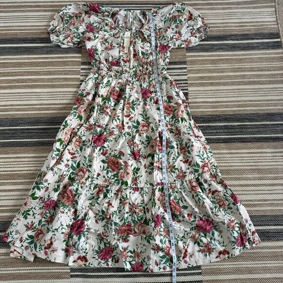 Anthropologie Women's The Somerset Maxi Dress Puff-Sleeve Floral Multicolor Sz M - Picture 14 of 14